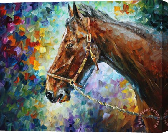 Leonid Afremov Horse - Commissioned Painting Stretched Canvas Print / Canvas Art