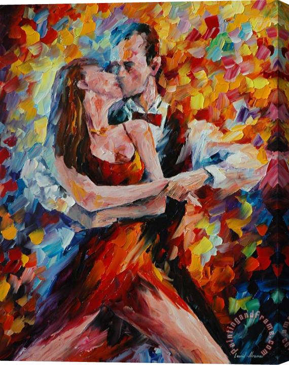 Leonid Afremov In The Rhythm Of Tango Stretched Canvas Print / Canvas Art