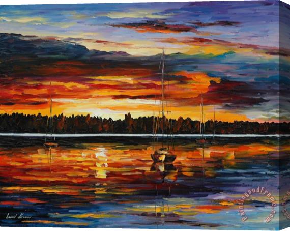 Leonid Afremov Lake Dreams Stretched Canvas Painting / Canvas Art