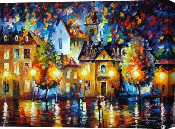 Leonid Afremov Luxembourg Night Stretched Canvas Painting / Canvas Art