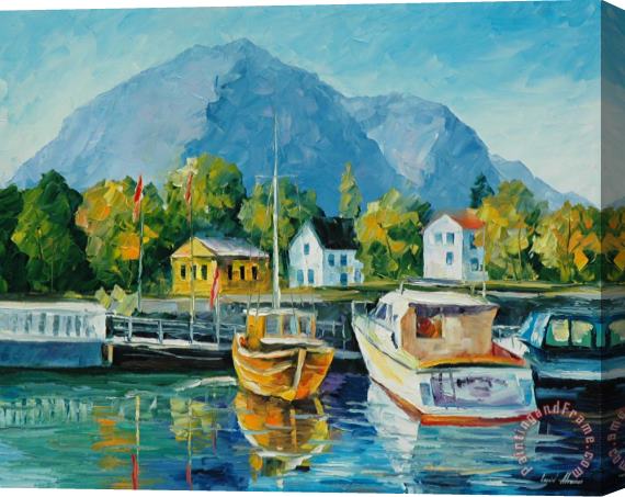 Leonid Afremov Mediterranean Noon Stretched Canvas Print / Canvas Art