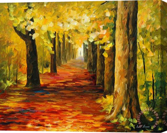 Leonid Afremov Mistery Alley Stretched Canvas Print / Canvas Art