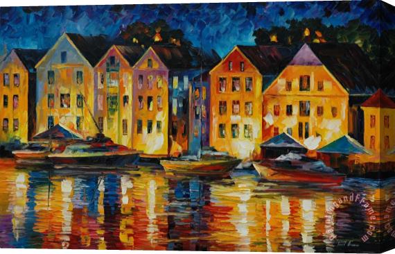 Leonid Afremov Night Resting Stretched Canvas Painting / Canvas Art