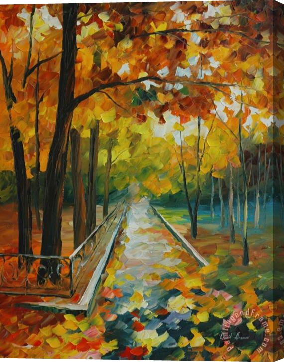 Leonid Afremov November Park Stretched Canvas Painting / Canvas Art