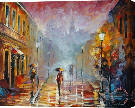 Leonid Afremov November Rain Stretched Canvas Print / Canvas Art