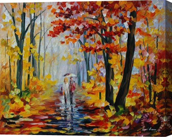Leonid Afremov Rain In The Woods Stretched Canvas Painting / Canvas Art