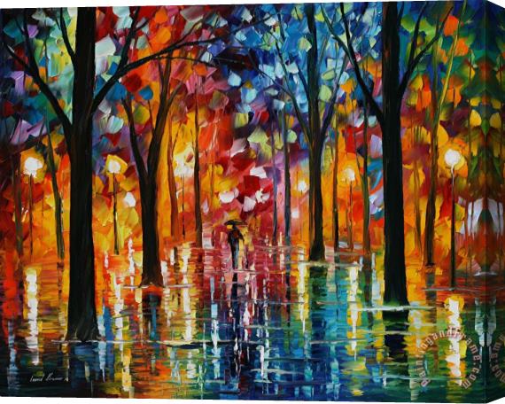 Leonid Afremov Rain Of Fire Stretched Canvas Print / Canvas Art