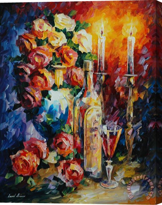 Leonid Afremov Red Wine Stretched Canvas Painting / Canvas Art