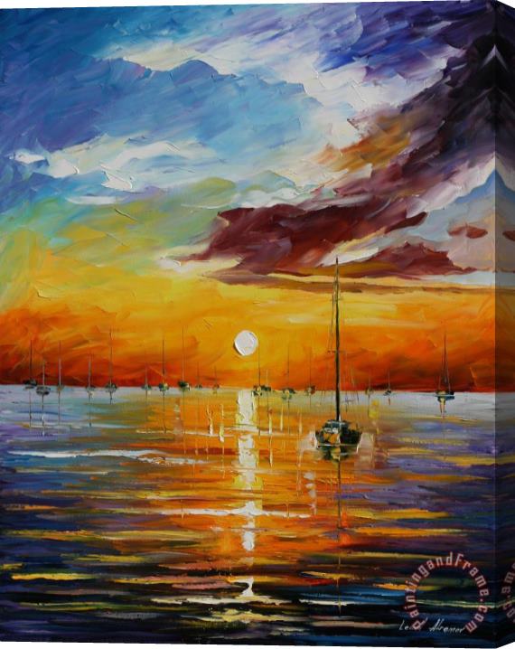 Leonid Afremov Restin With The Sun Stretched Canvas Print / Canvas Art