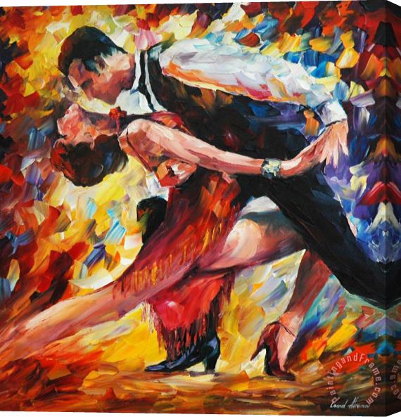 Leonid Afremov Tango Of Passion Stretched Canvas Print / Canvas Art