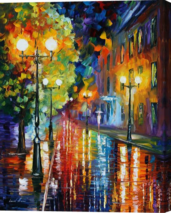 Leonid Afremov Twisted City Stretched Canvas Painting / Canvas Art