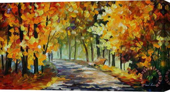 Leonid Afremov Under The Gold Arch Stretched Canvas Painting / Canvas Art