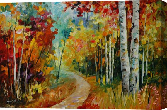 Leonid Afremov White Birches Stretched Canvas Painting / Canvas Art