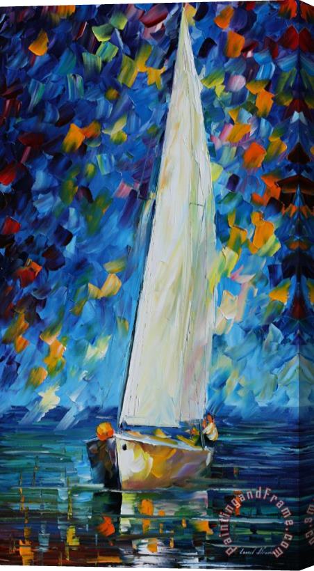 Leonid Afremov White Sail Stretched Canvas Painting / Canvas Art