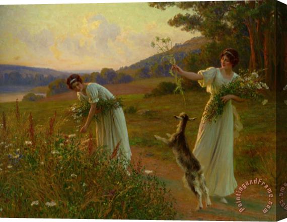 Leopold Franz Kowalski A Summer Evening Stretched Canvas Painting / Canvas Art