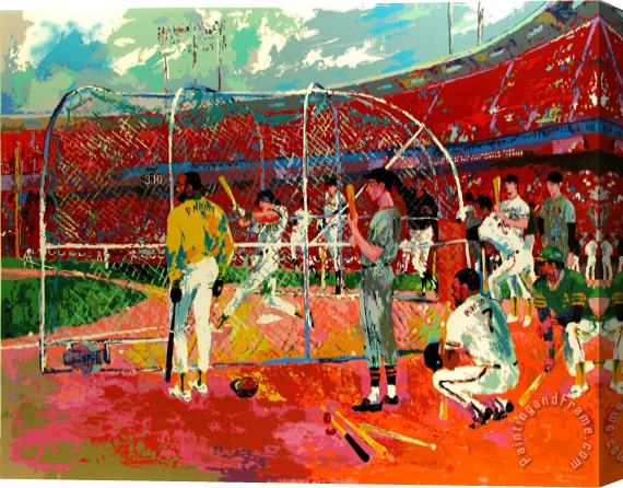 Leroy Neiman Bay Area Baseball Stretched Canvas Painting / Canvas Art