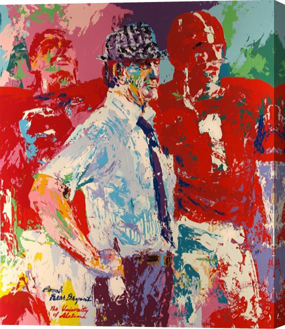 Leroy Neiman Bear Bryant Stretched Canvas Painting / Canvas Art