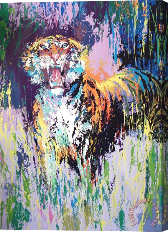 Leroy Neiman Bengal Tiger Stretched Canvas Painting / Canvas Art