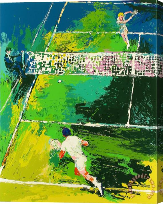 Leroy Neiman Blood Tennis Stretched Canvas Painting / Canvas Art