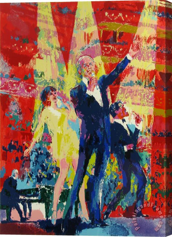 Leroy Neiman Frank, Liza And Sammy at Royal Albert Hall Stretched Canvas Painting / Canvas Art