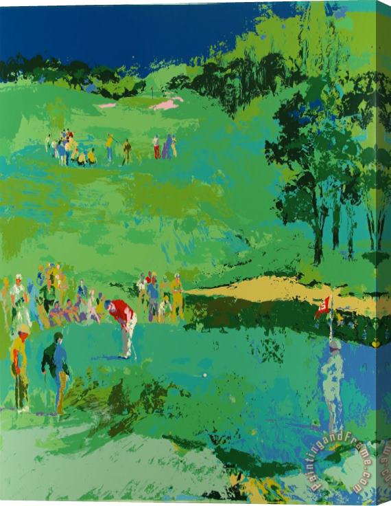 Leroy Neiman Golf Landscape Stretched Canvas Painting / Canvas Art