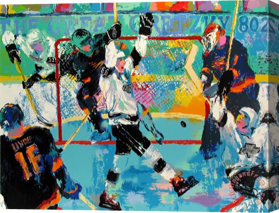 Leroy Neiman Gretzky's Goal Stretched Canvas Print / Canvas Art