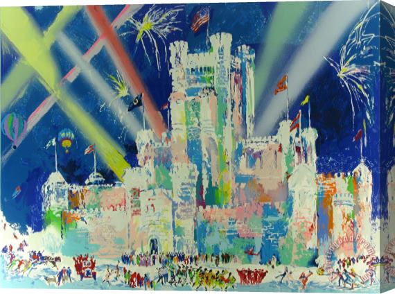 Leroy Neiman Ice Castle, St. Paul Winter Carnival Stretched Canvas Painting / Canvas Art