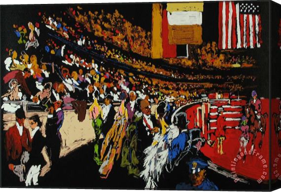 Leroy Neiman International Horse Show, New York Stretched Canvas Print / Canvas Art