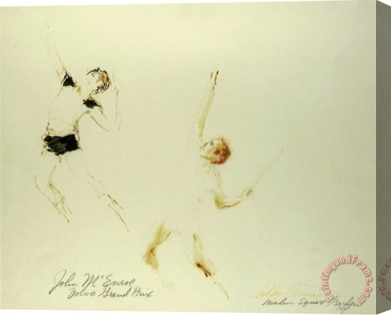 Leroy Neiman John Mcenroe, Madison Square Garden Stretched Canvas Print / Canvas Art