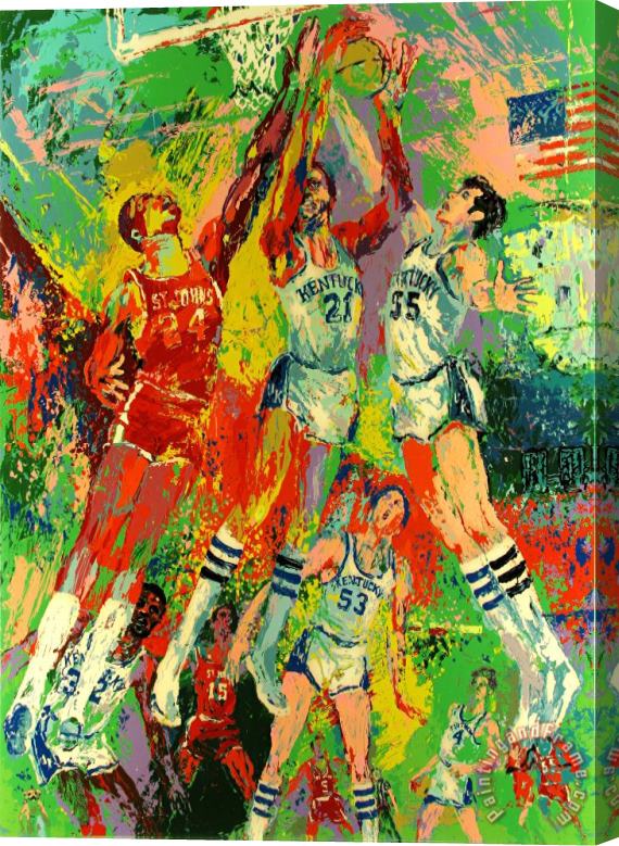 Leroy Neiman Kentucky Wildcats Stretched Canvas Painting / Canvas Art