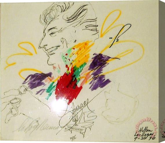 Leroy Neiman Liberace Stretched Canvas Print / Canvas Art
