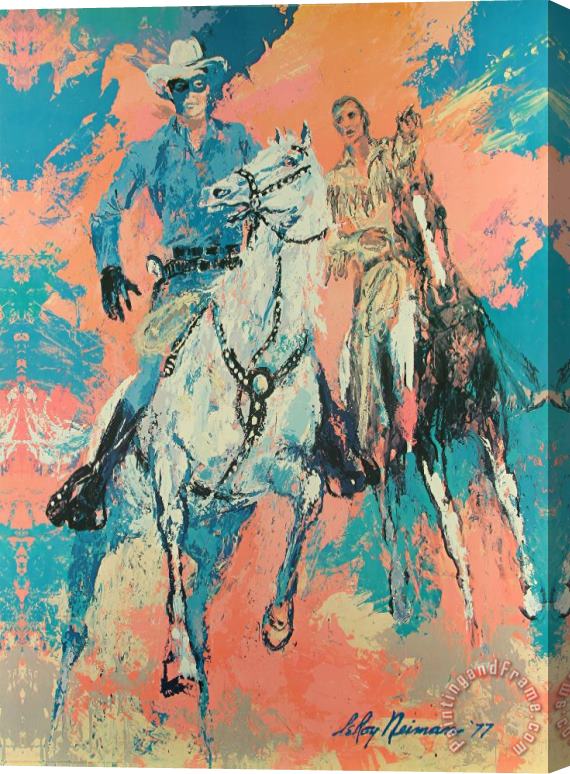 Leroy Neiman Lone Ranger And Tonto Stretched Canvas Print / Canvas Art