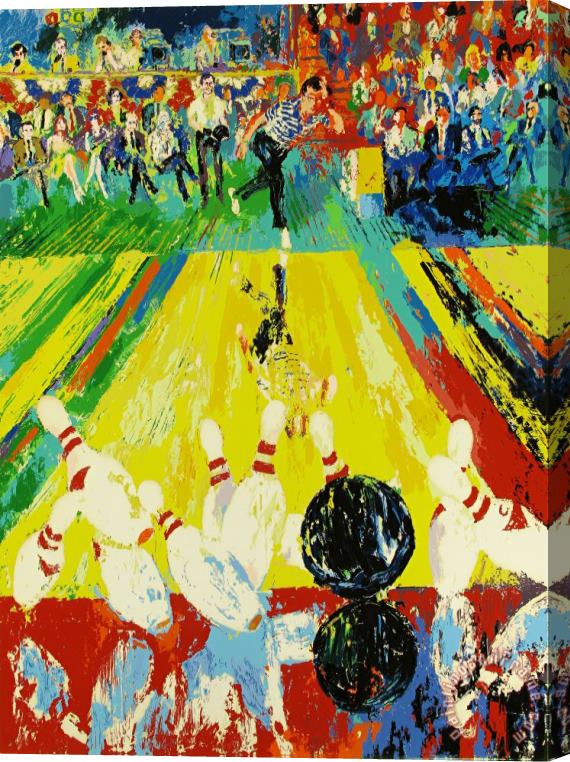 Leroy Neiman Million Dollar Strike Stretched Canvas Painting / Canvas Art