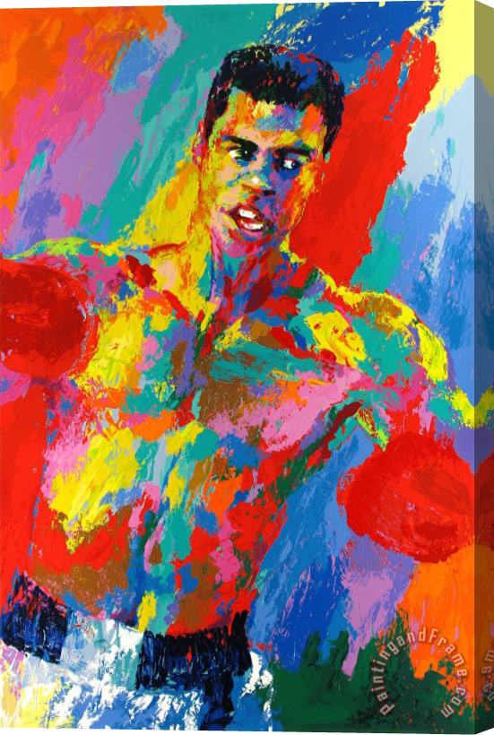 Leroy Neiman Muhammad Ali Athlete of The Century, (remarqued) Stretched Canvas Print / Canvas Art
