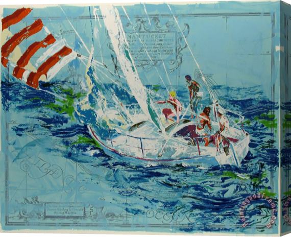 Leroy Neiman Nantucket Sailing Stretched Canvas Painting / Canvas Art