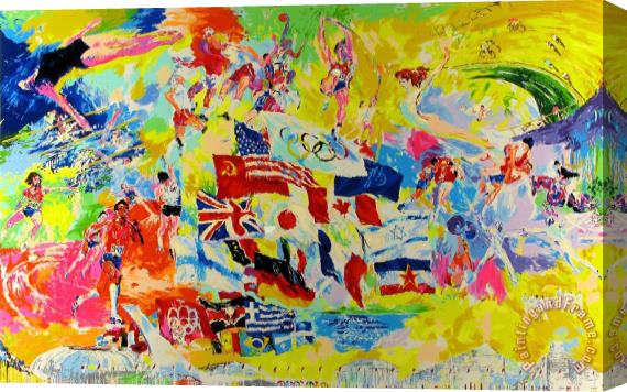 Leroy Neiman Neiman's Montreal Olympic, 1976 Stretched Canvas Painting / Canvas Art