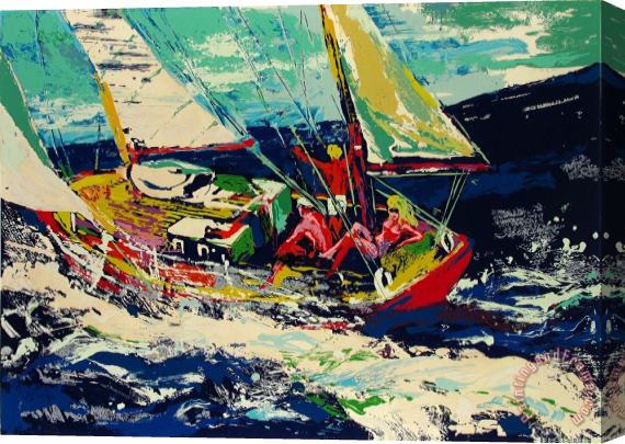 Leroy Neiman North Seas Sailing Stretched Canvas Painting / Canvas Art