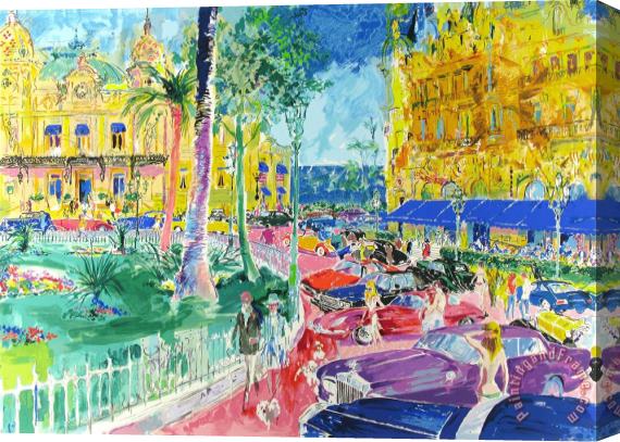Leroy Neiman Place Du Casino, Monte Carlo Stretched Canvas Painting / Canvas Art