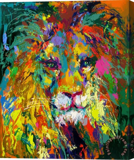 Leroy Neiman Portrait of The Lion Stretched Canvas Print / Canvas Art