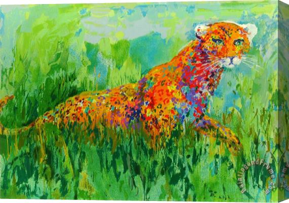 Leroy Neiman Prowling Leopard Stretched Canvas Print / Canvas Art