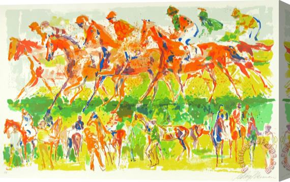 Leroy Neiman Racing, 1973 Stretched Canvas Print / Canvas Art