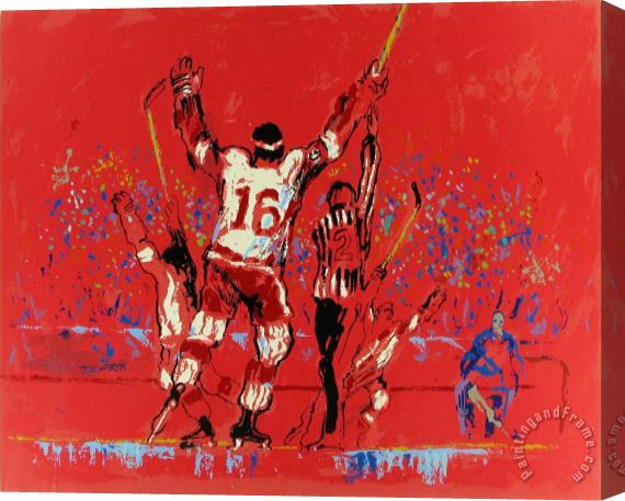 Leroy Neiman Red Goal Stretched Canvas Print / Canvas Art