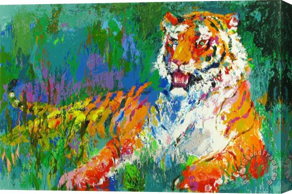 Leroy Neiman Resting Tiger Stretched Canvas Print / Canvas Art