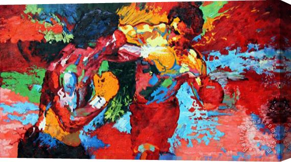 Leroy Neiman rocky iii ending Stretched Canvas Print / Canvas Art