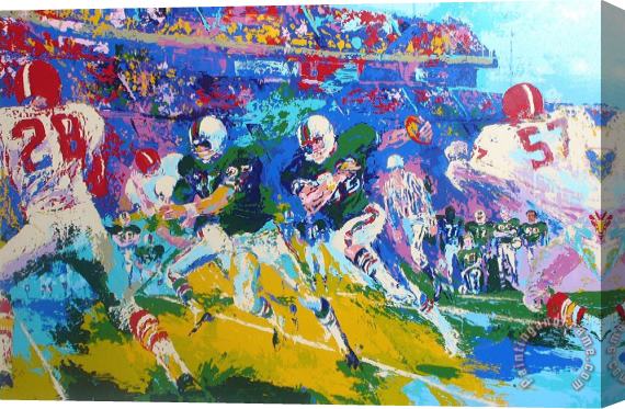 Leroy Neiman Rushing Back Stretched Canvas Painting / Canvas Art