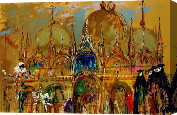 Leroy Neiman St. Mark's Square, Venice Stretched Canvas Painting / Canvas Art