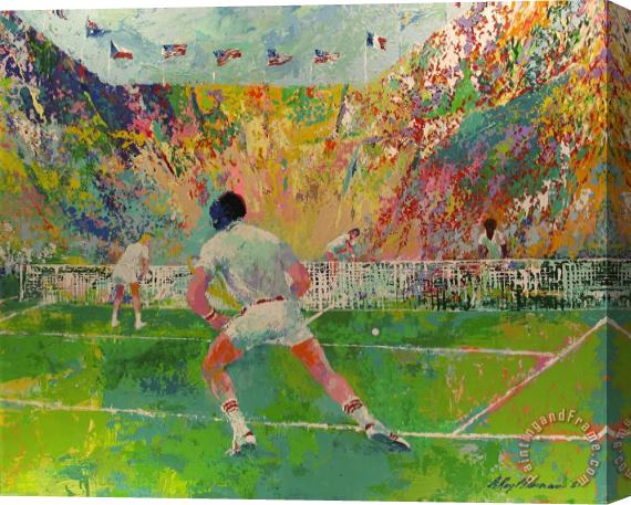 Leroy Neiman Stadium Tennis Stretched Canvas Print / Canvas Art