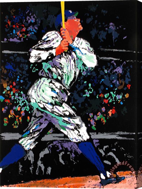 Leroy Neiman The Babe Stretched Canvas Painting / Canvas Art