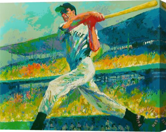 Leroy Neiman The Dimaggio Cut Stretched Canvas Painting / Canvas Art