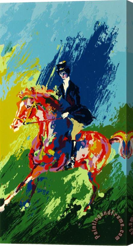 Leroy Neiman The Equestrienne Stretched Canvas Print / Canvas Art